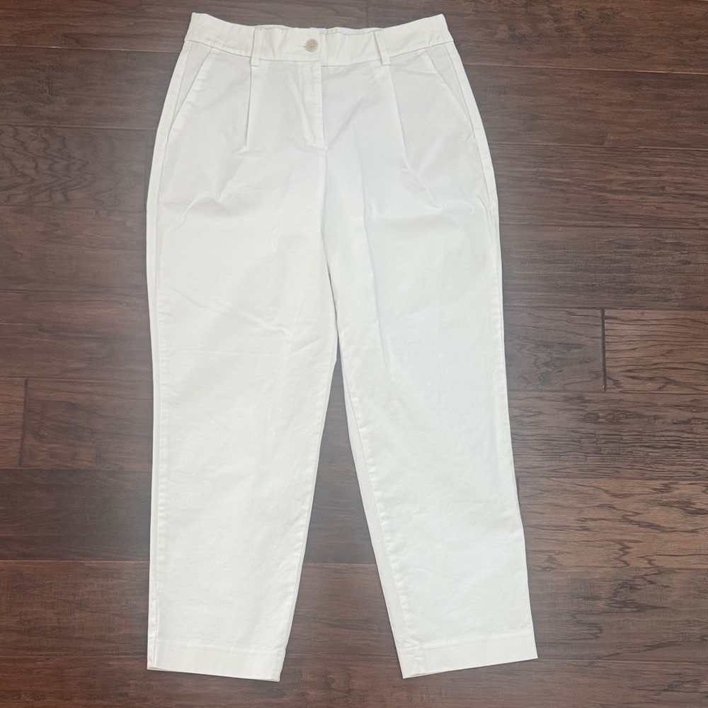 Express White Ankle Cropped Pants